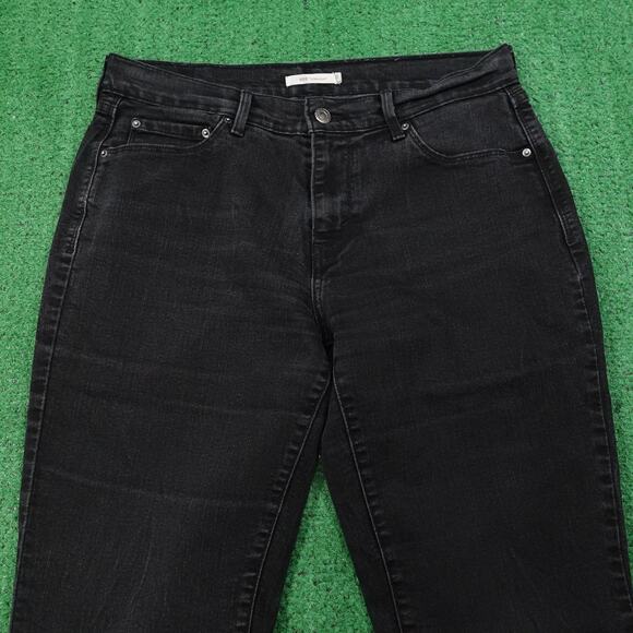 Levis‎ 505 Jeans Womens 29 Black Straight Leg Stretch Denim Mid Rise Classic - Picture 2 of 11